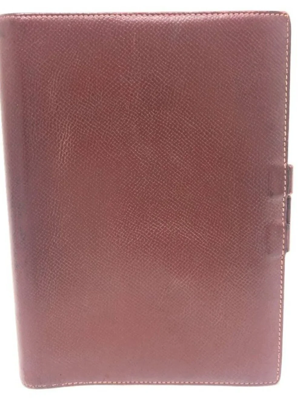 Hermes Notebook Cover Agenda GM Veau Epsom Rouge Ash
